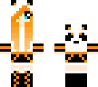 panda girl orange