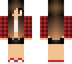 brunette plaid outfit