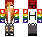 rainbow herobrine girl