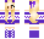blonde purple kitty girl