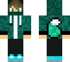 blue green wolf teen with hoody