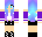 cute girl with purple hair