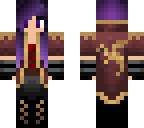 purpe haired dragon huntress