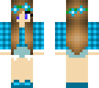 summer blue brunette