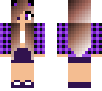 brunette neko girl - purple