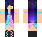 my awesome purple and blue with a dress