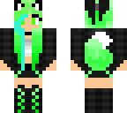 awesome green wolf girl