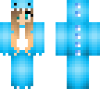 blue dinosaur girl