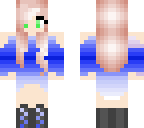 cute kawaii girl with a cute blue shirt