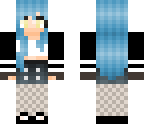 blue haired badgirl