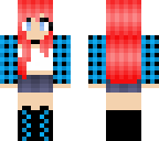 blue plaid redhead