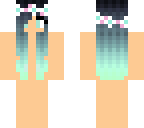 black and teal hair template