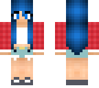 blue hair in plaid
