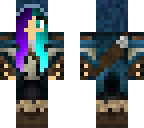 purple and aqua hunter girl