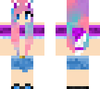 tie dye cat girl