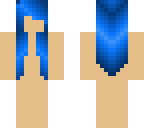 blank girl skin with blue hair