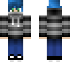 blue hair boy with mask