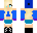 blue shy girl