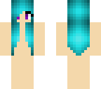 girl blue hair skin base