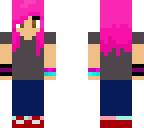 girl with pink hair and bracelets