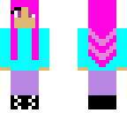 girl with stripped pink hair