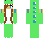 green dinosaur girl