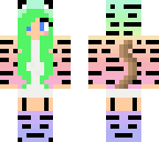 green haired tiger hoodie girl