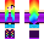 purple and rainbow gamer girl