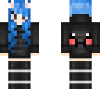 blue hair shaded girl
