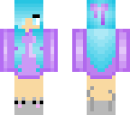 blue haired aphmau on date