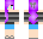 cute purple haired girl