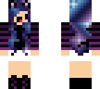 galaxy cat girl purple