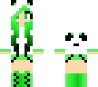 green panda girl