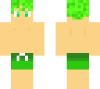 green swimsuit