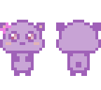 kawaii purple bear 