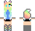 rainbow wolf girl