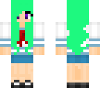 re- anime japanese school girl edit with cyan hair