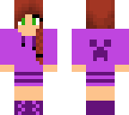 redhead purple jacket