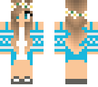teal dress on a blonde girl
