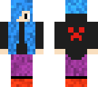 blue hair teen girl