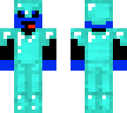 blue zombie with diamond armor
