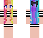 kawaii rainbow girl in swimmers
