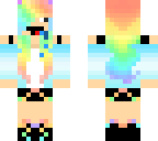 rainbow hair derp girl