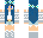 blue haired winter girl