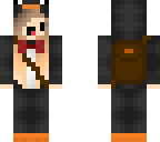 pinguin girl with backpack