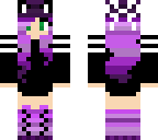 purple ombree cat girl