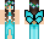 blue butterfly girl