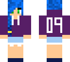 blue haired girl