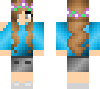 brown hair girl with flower crown