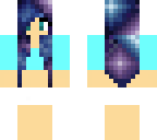 cute galaxy hair girl